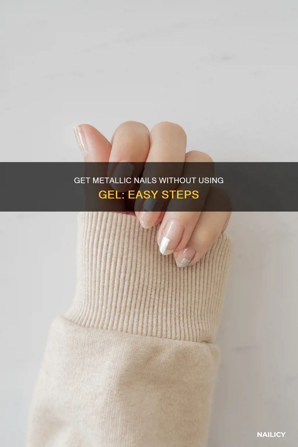 how to metallic nails no gel