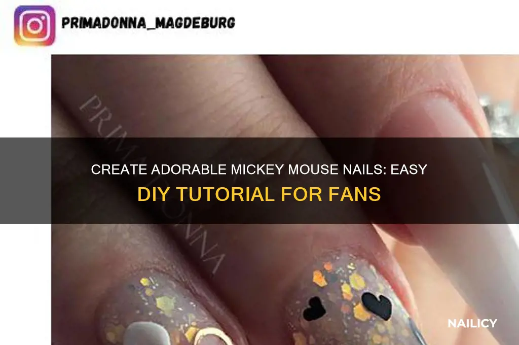 how to mickey mouse nails