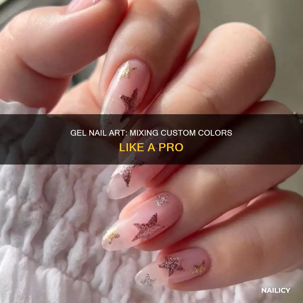 how to mix gel colors on nail
