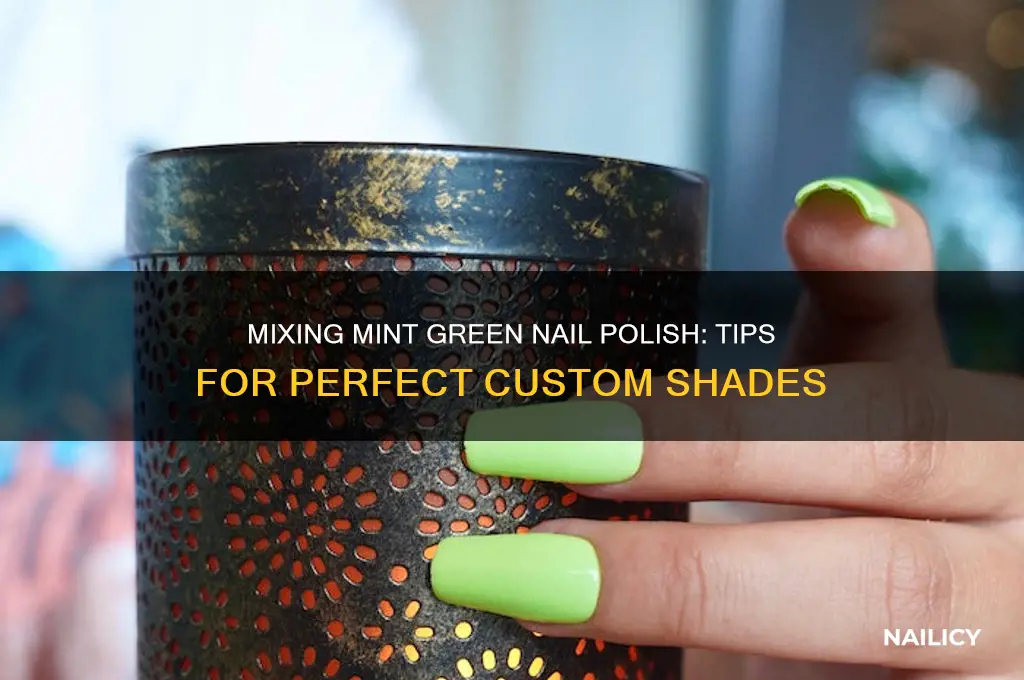 how to mix mint green nail polish