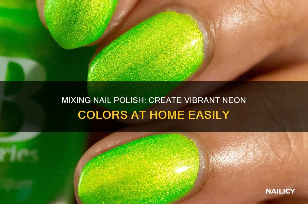 how to mix nail polish to make neon colors