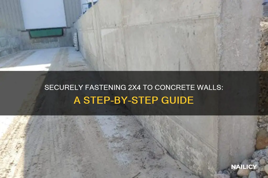 how to nail 2x4 to concrete wall
