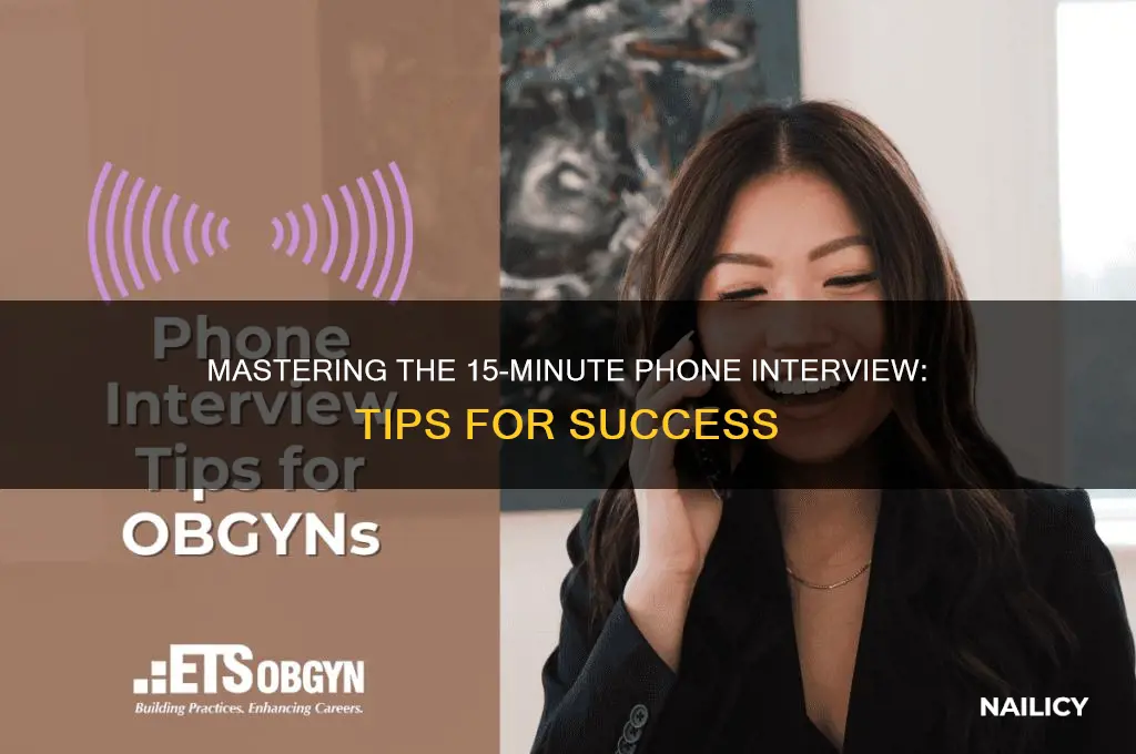 how to nail a 15 minute phone interciew