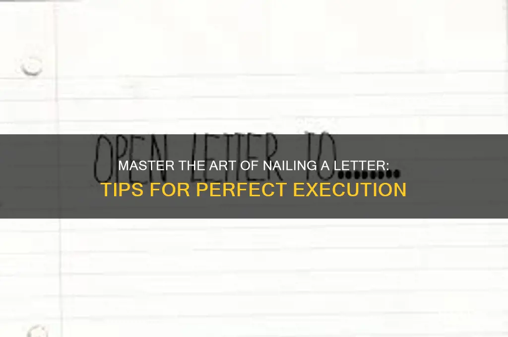how to nail a letter