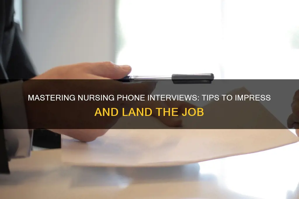 how to nail a nursing phone interview
