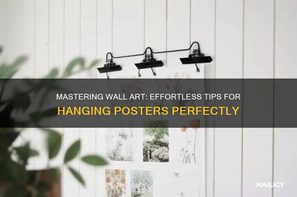 how to nail a poster to the wall