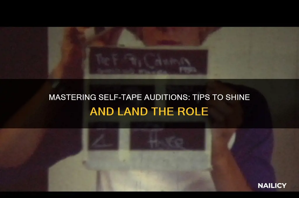 how to nail a self tape audition