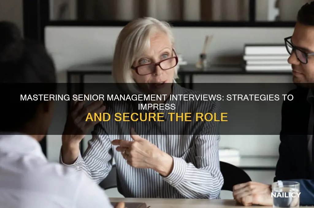 how to nail a senior management interview