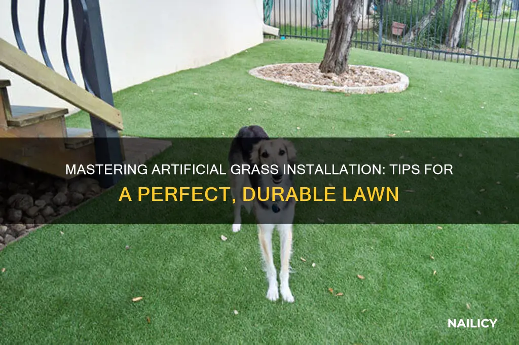 how to nail artificial grass