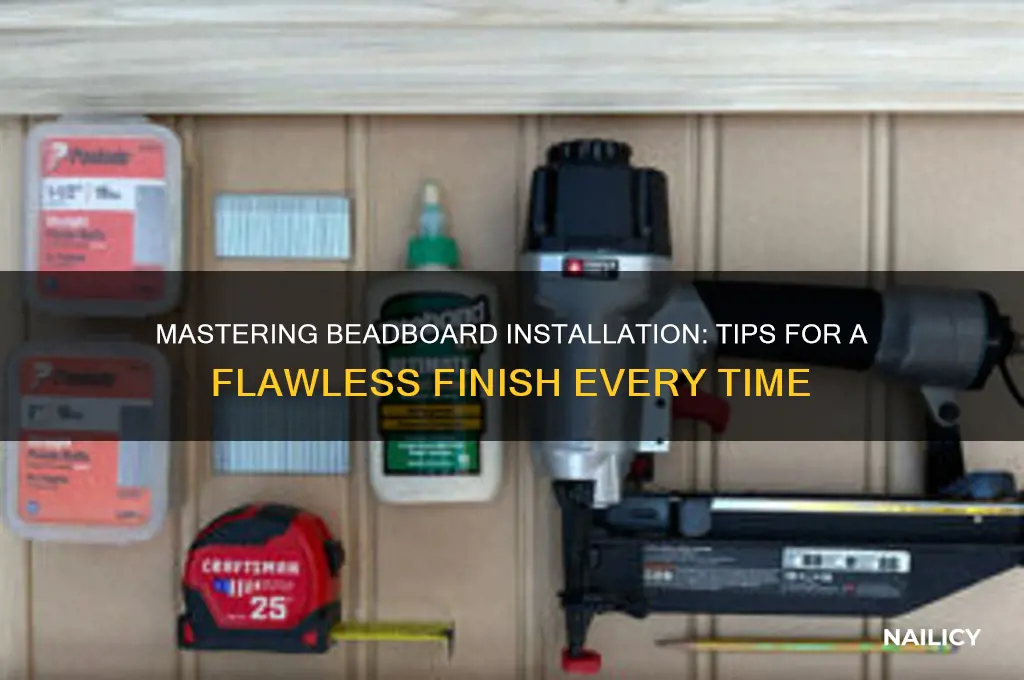 how to nail beadboard