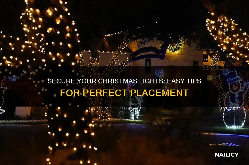 how to nail christmas lights in place