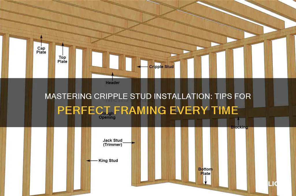 how to nail cripple studs
