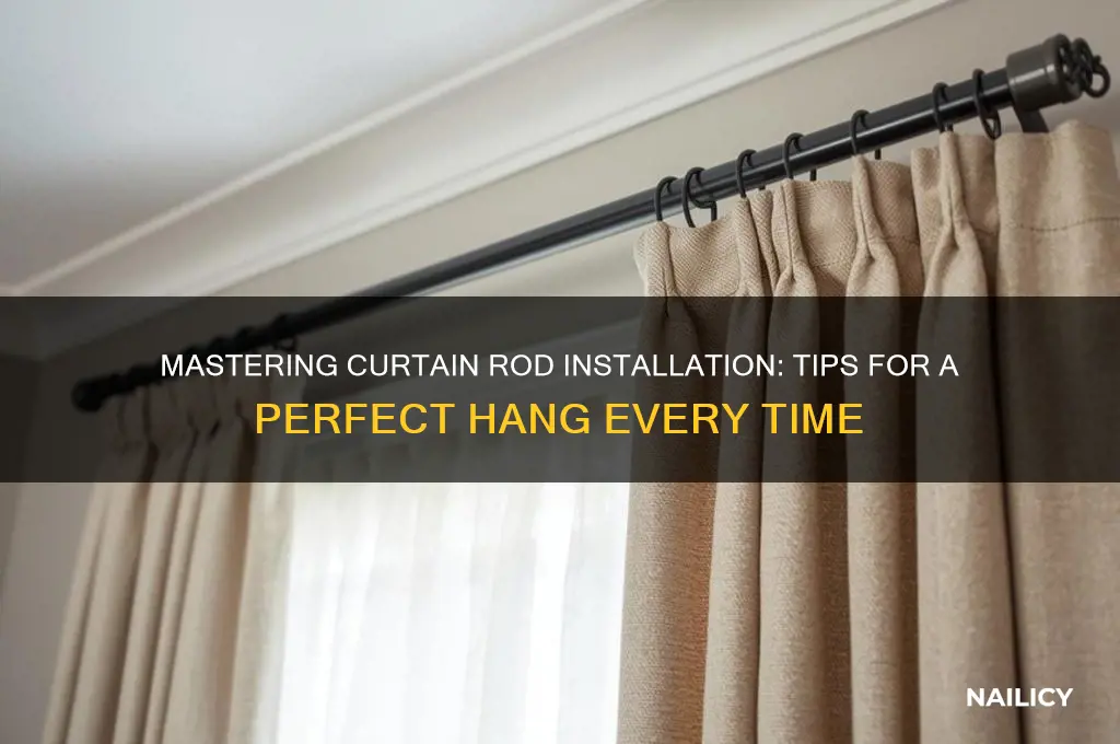 how to nail curtain rod