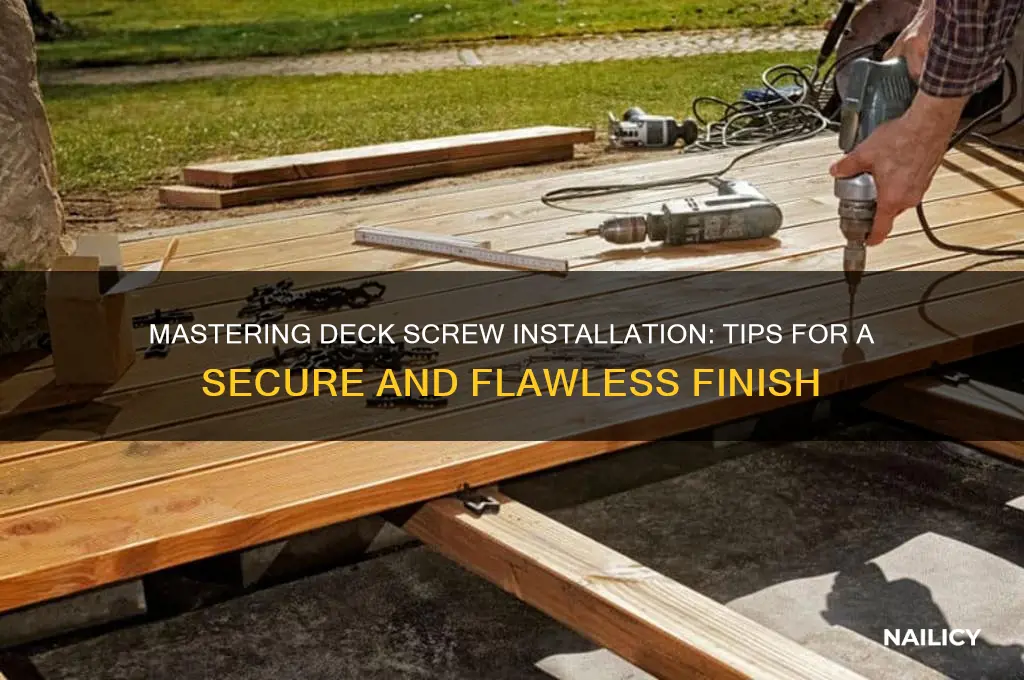 how to nail deck screws