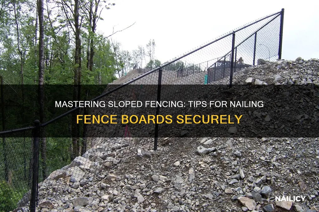 how to nail fence boards on slope
