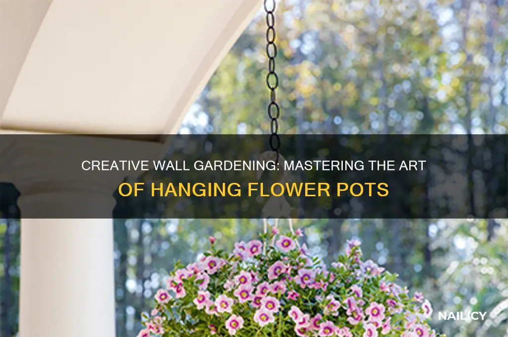 how to nail flower pots to the wall