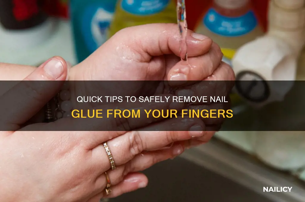 how to nail glue of of fingr
