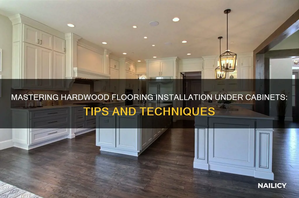 how to nail hardwood flooring under cabinets