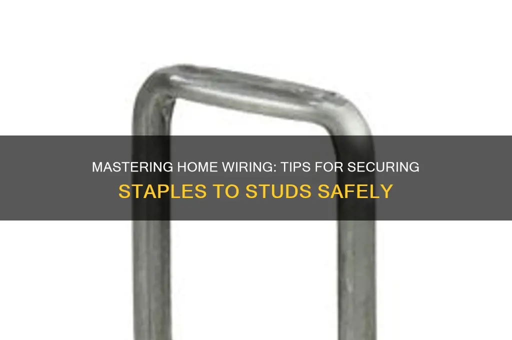 how to nail home wiring staples to studs