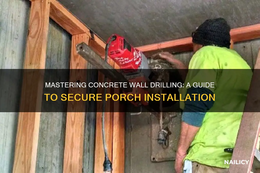 how to nail into concrete wall to make porch
