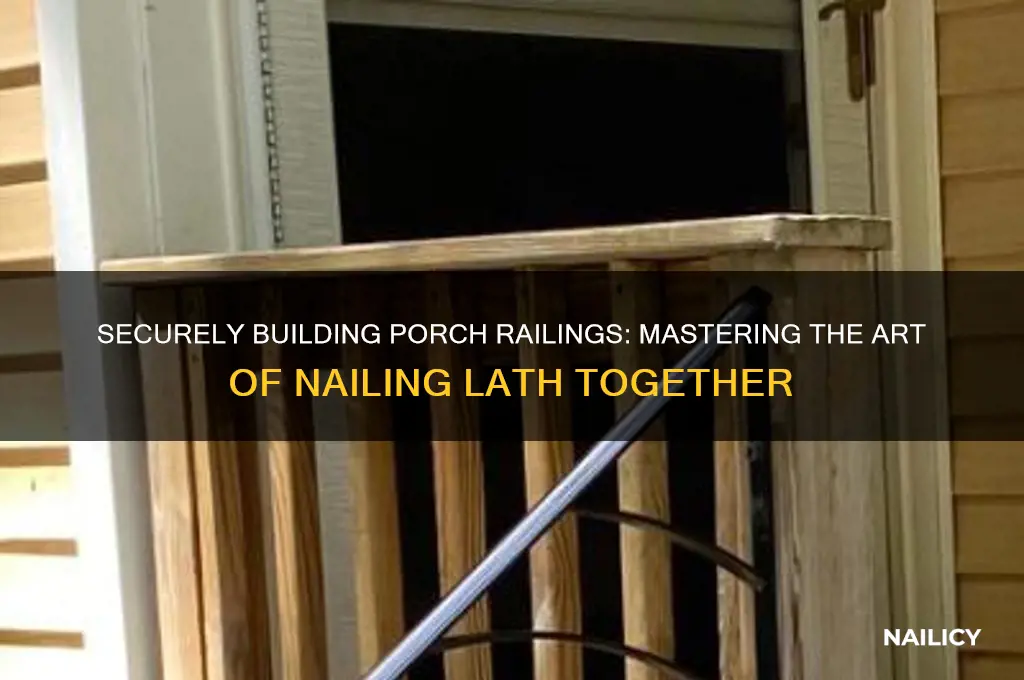 how to nail lath for porch railing together