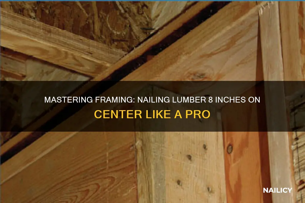 how to nail lumber 8 on center
