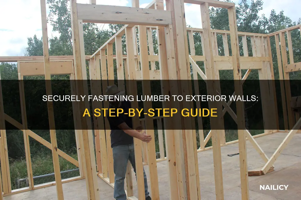 how to nail lumber in outside wall