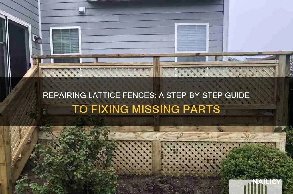 how to nail missing lattice part fence
