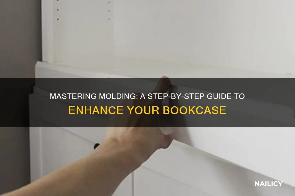 how to nail molding to a bookcase