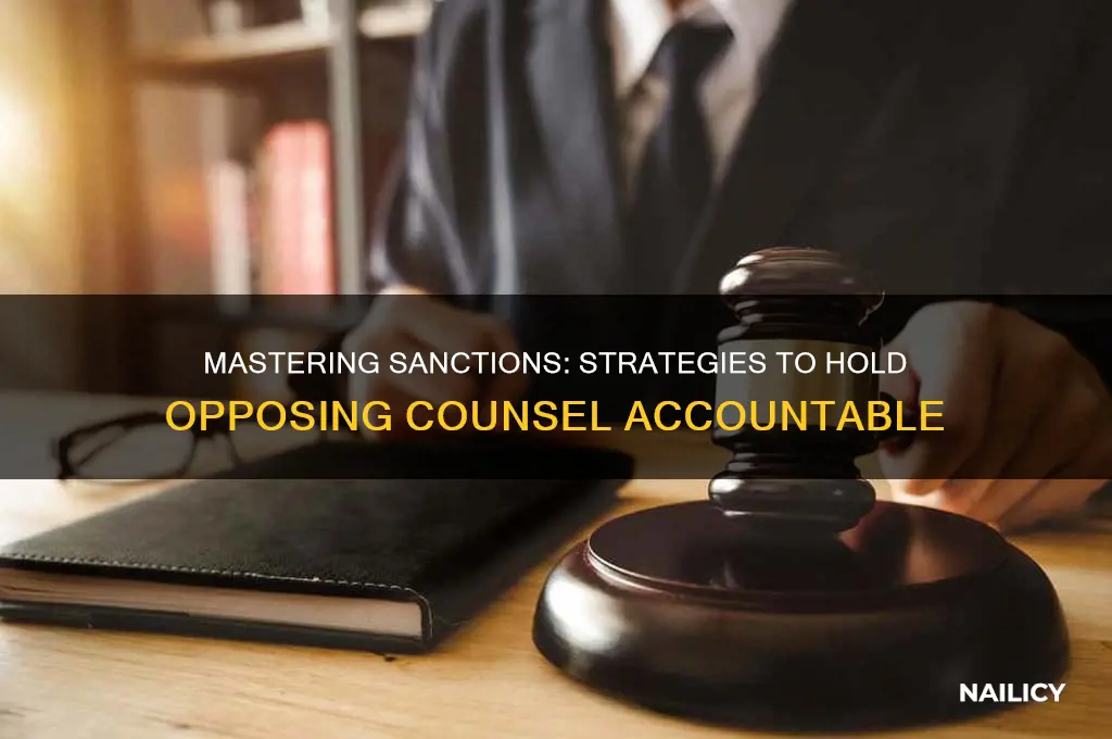 how to nail opposing counsel for sanctions