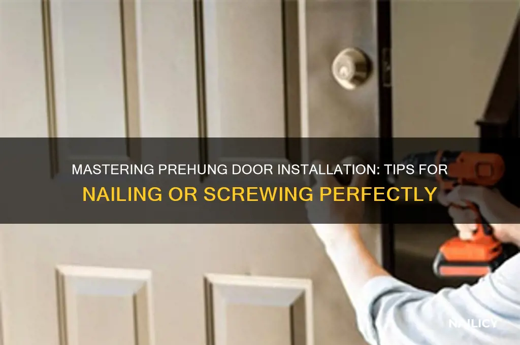 how to nail or screw in prehung door