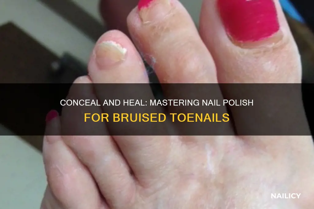 how to nail polish a bruised toenail