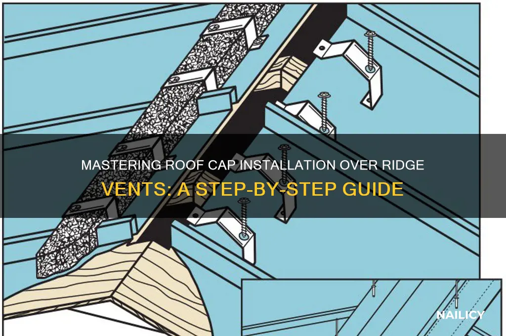 how to nail roof caps over ridge vent