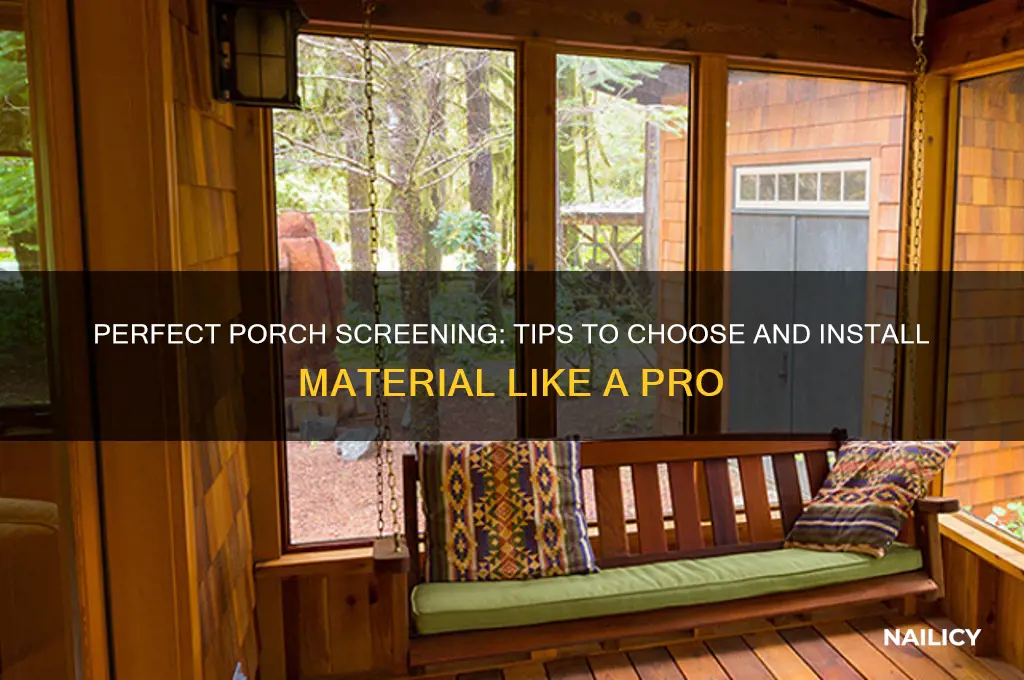 how to nail screening material for a porch