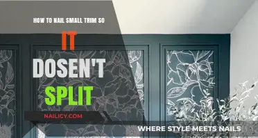 Nailing Small Trim: Preventing Splits