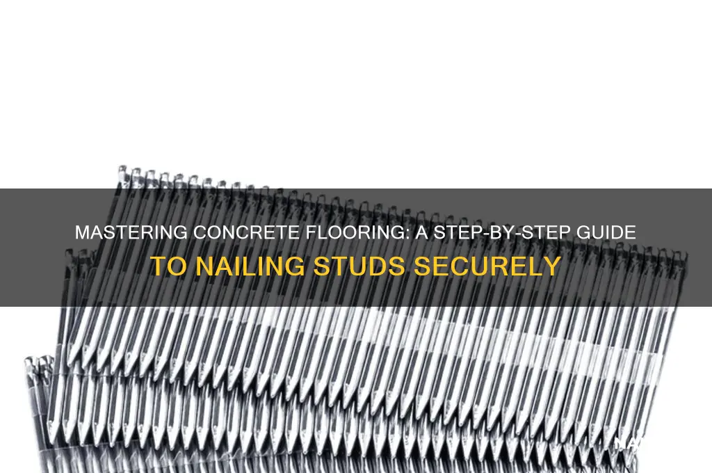 how to nail stud to concrete floor