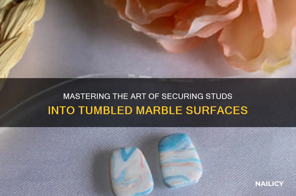 how to nail studs into tumbled marble