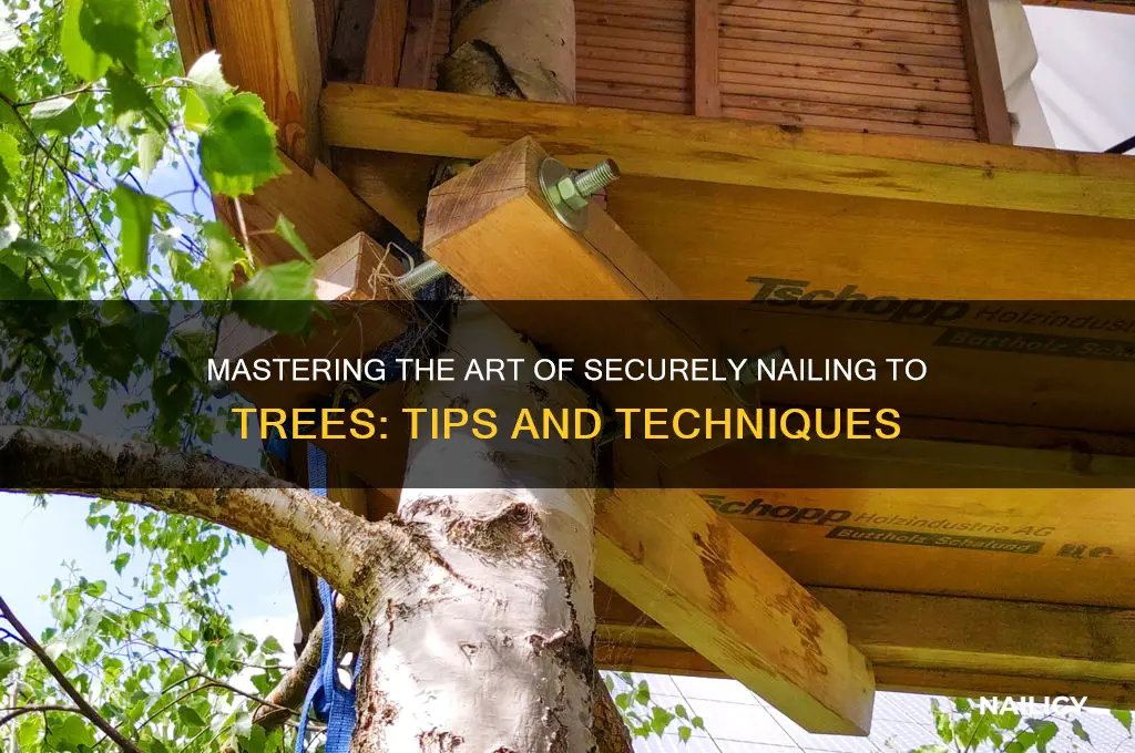how to nail sturdily to a tree