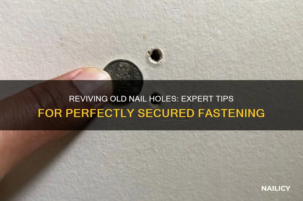 how to nail through old nail hole