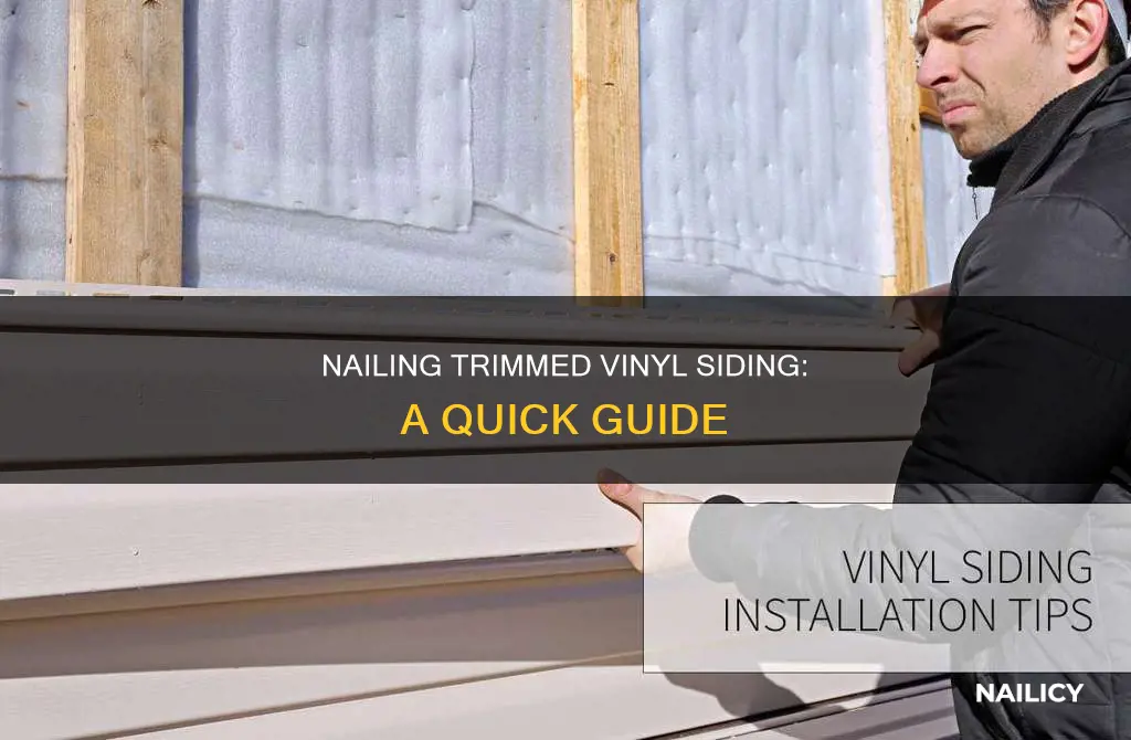 how to nail vinyl siding that has been trimmed