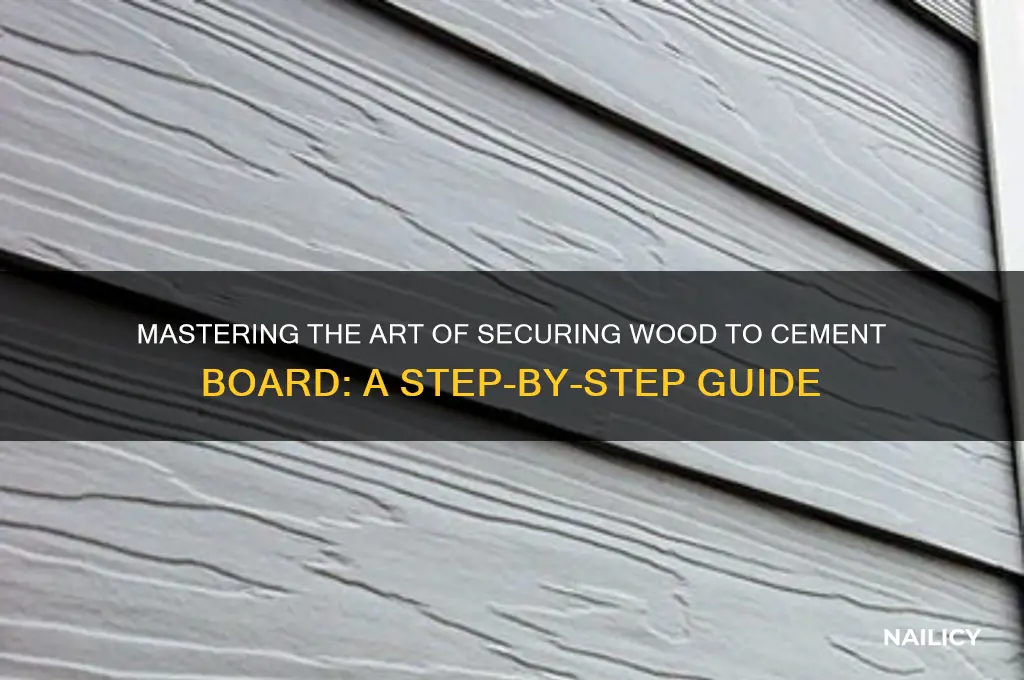 how to nail wood into cement board