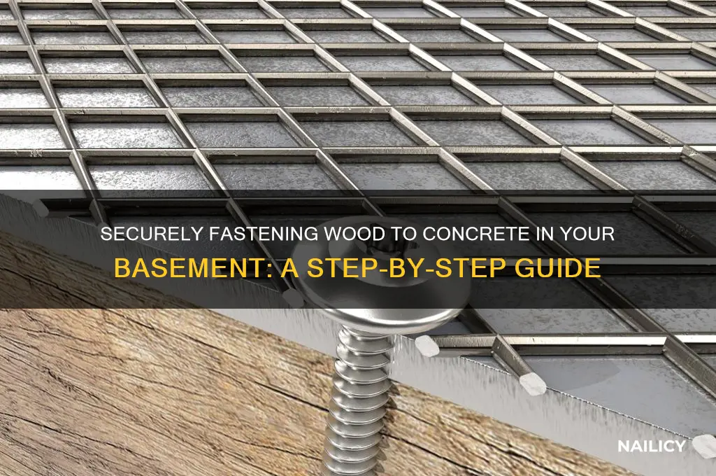 how to nail wood to concrete in basement
