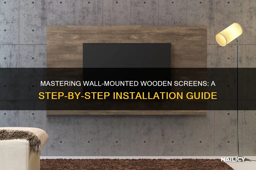 how to nail wooden screen to wall