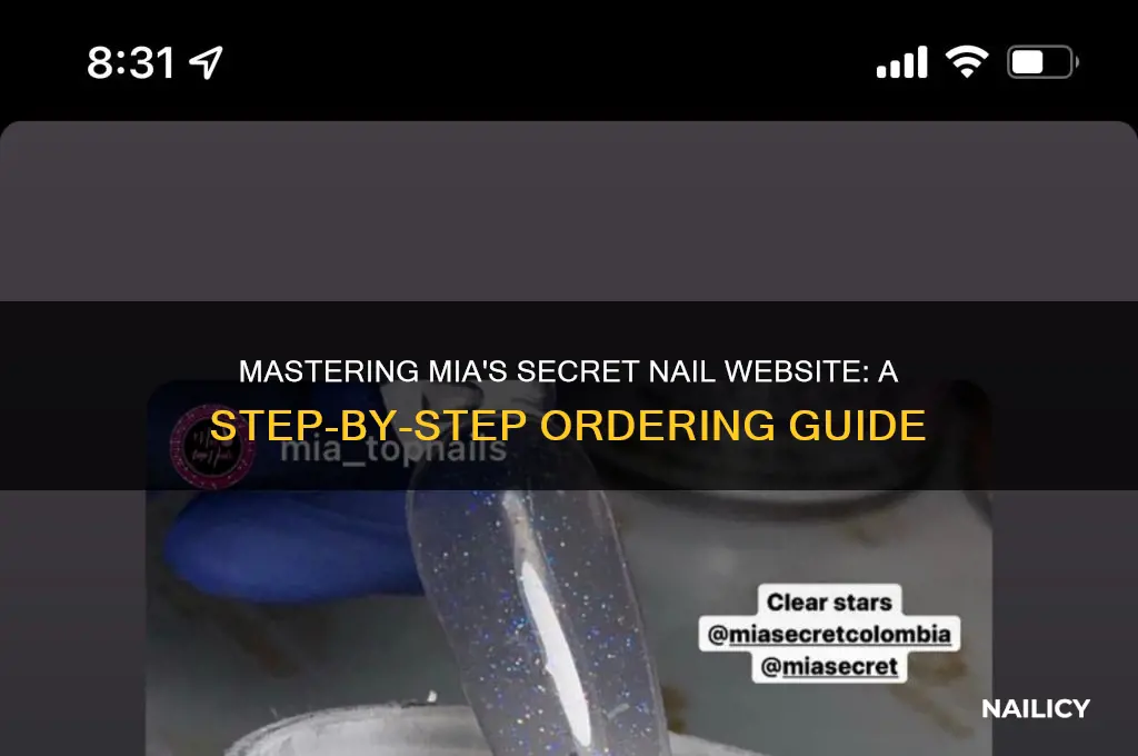 how to order from mias secret nail websight