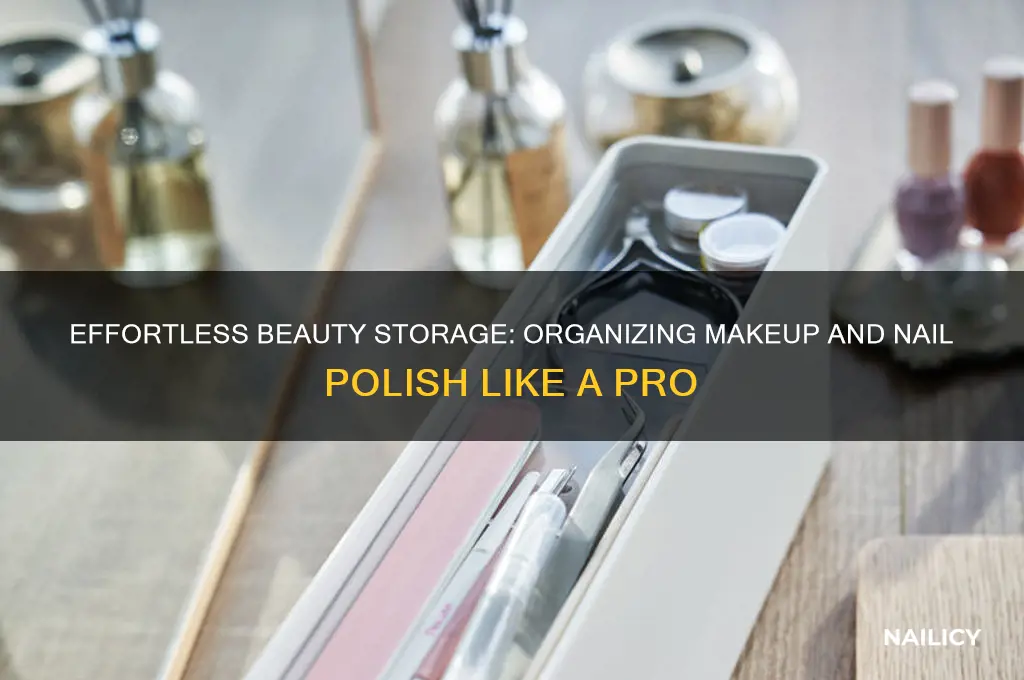 how to organize makeup and nail polish