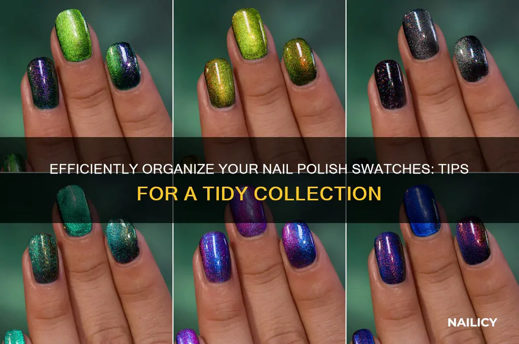 how to organize nail polish swatches