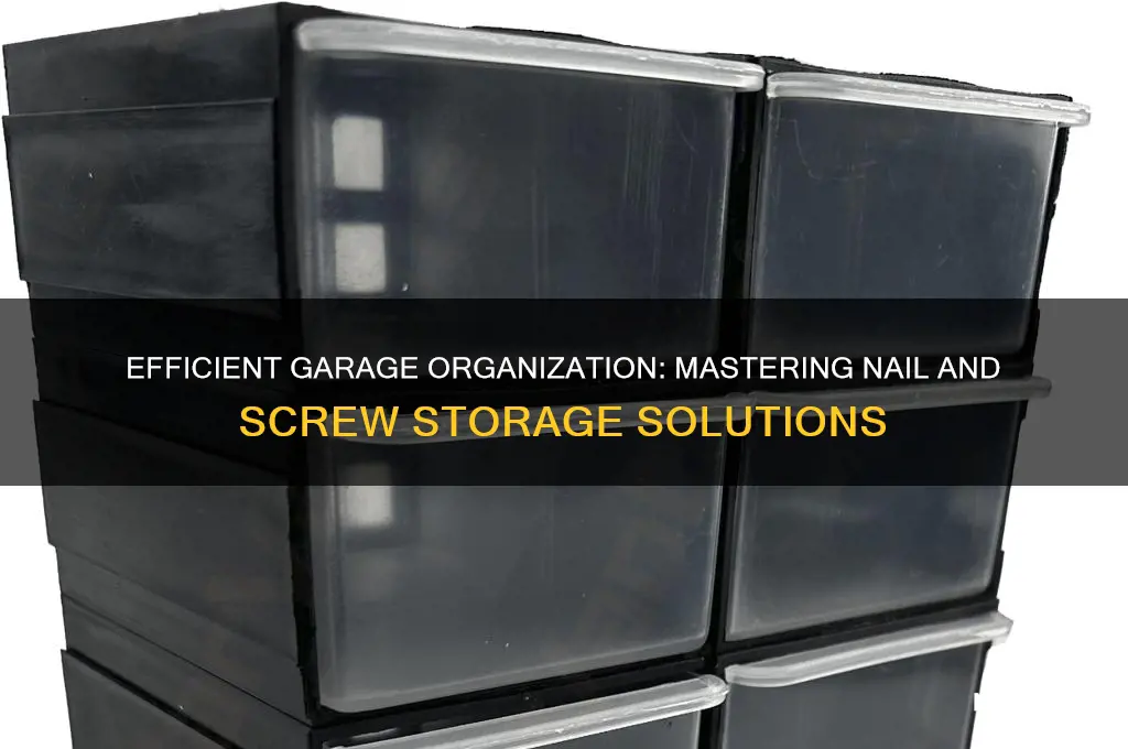 how to organize nails and screws in garage