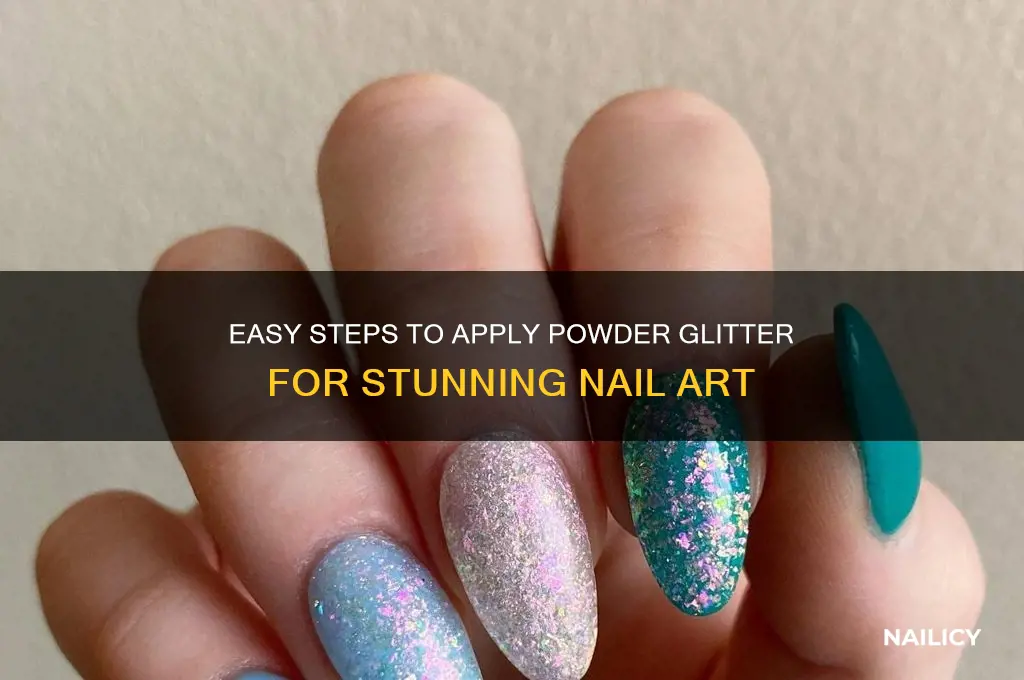 how to out powder glitter on nails