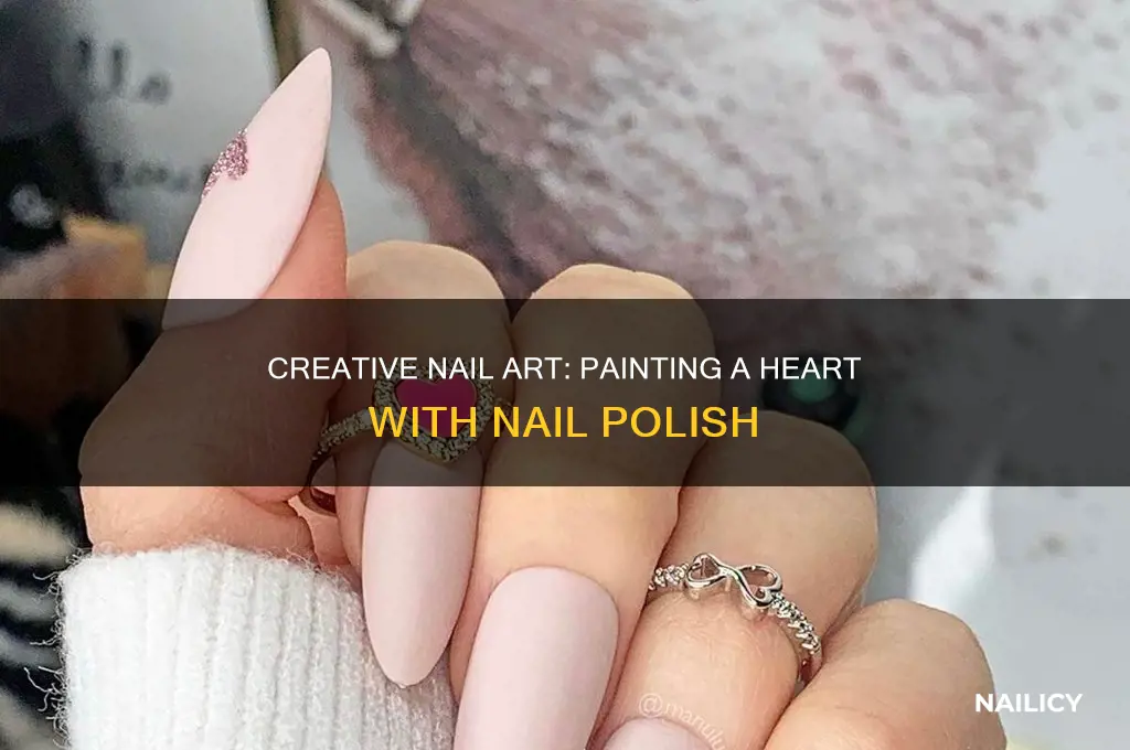 how to paint a heart with nail polish
