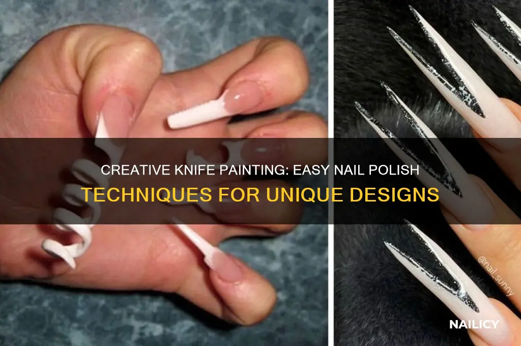 how to paint a knife with nail polish